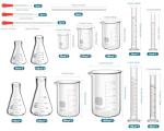30-Piece Lab Glassware Set with Cylinders and Beakers