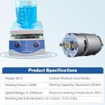 SH-2 Magnetic Stirrer with Hot Plate Mixer