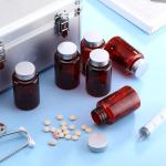 SiliFine 12 Pcs Amber Reagent Bottles with Caps