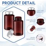 SiliFine 12 Pcs Amber Reagent Bottles with Caps