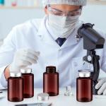 SiliFine 12 Pcs Amber Reagent Bottles with Caps