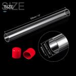 PATIKIL Clear Plastic Tubing with Red Rubber Caps