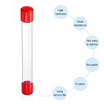 PATIKIL Clear Plastic Tubing with Red Rubber Caps