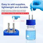 GL45 Safety Bottle Cap, 2-Port Stainless Steel