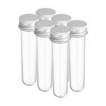 30ml Plastic Test Tubes with Screw Caps - 6 Pack