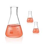 Okulab 2-Pack 1000ml Glass Erlenmeyer Flasks