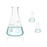 Okulab 2-Pack 1000ml Glass Erlenmeyer Flasks