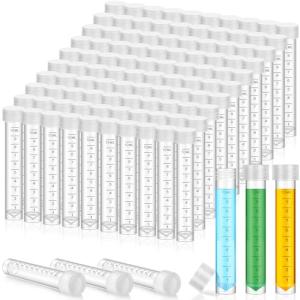 400 Pcs 10ml Plastic Test Tubes with Lids