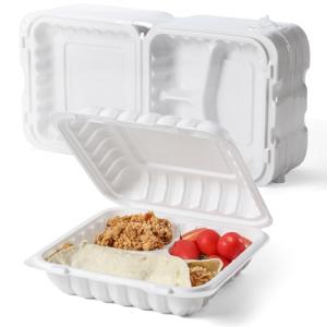 YANGRUI 30 oz 3-Compartment Food Containers - 65 Pack
