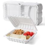 YANGRUI 30 oz 3-Compartment Food Containers - 65 Pack