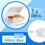 YANGRUI 30 oz 3-Compartment Food Containers - 65 Pack