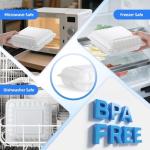 YANGRUI 30 oz 3-Compartment Food Containers - 65 Pack