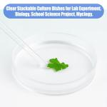 Clear Plastic Petri Dishes with Lids - 24 Count