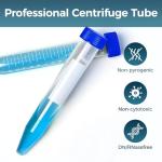 15ml Centrifuge Tubes - 100 Pack with Caps