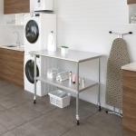 Stainless Steel Work Table with Wheels and Under-Shelf