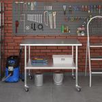 Stainless Steel Work Table with Wheels and Under-Shelf