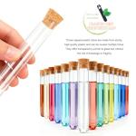 Clear Plastic Test Tubes with Cork Stoppers, 15 Pcs