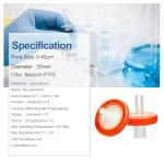 100PCS Hydrophobic PTFE Syringe Filters, 0.45um