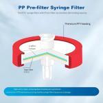 100PCS Hydrophobic PTFE Syringe Filters, 0.45um