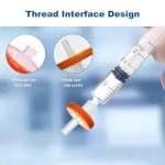 100PCS Hydrophobic PTFE Syringe Filters, 0.45um