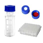 100 Pack 2mL HPLC Autosampler Vials with Caps