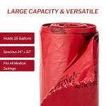 McKesson Red Biohazard Waste Bags, 250 Count