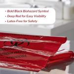 McKesson Red Biohazard Waste Bags, 250 Count