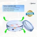 Transparent Petri Dishes with Lid - 50 Pack