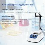 ONiLAB 550℃ LCD Digital Hotplate Magnetic Stirrer with Ceramic Coated Aluminum Work Plate and Metal Case,Timer 1min-99h59min,200-1500rpm,10L,Temp Probe Sensor & Support Stand & Stirring Bar Included