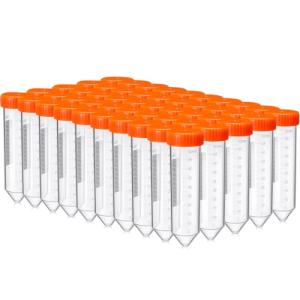 Sterile Conical Centrifuge Tubes with Caps - 50 Pack