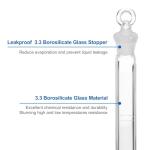 50ml Borosilicate Glass Volumetric Flask Set - 10 Pcs