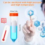 Sterile Conical Centrifuge Tubes with Caps - 50 Pack