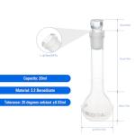 20 ML Volumetric Flask Set with Glass Stopper