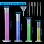 16 Pack Graduated Cylinder and Beaker Set