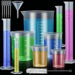 16 Pack Graduated Cylinder and Beaker Set