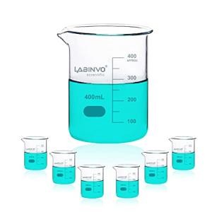 Low Form 400ml Borosilicate Glass Beaker Set, 6pcs