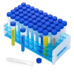 15ml Round Bottom Centrifuge Tubes with Rack, 50 Pcs