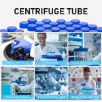 15ml Round Bottom Centrifuge Tubes with Rack, 50 Pcs