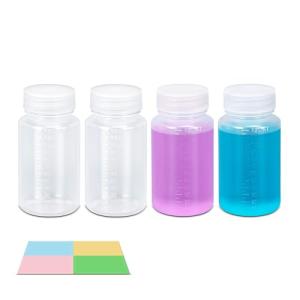 4oz Wide Mouth Plastic Reagent Bottles - 4 Pack