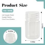 12-Pack 1oz Wide Mouth Plastic Reagent Bottles