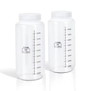 32oz Plastic Bottles with Airtight Caps - 2 Pack