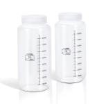 32oz Plastic Bottles with Airtight Caps - 2 Pack