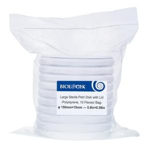 10 Pack of Sterile Clear Petri Dishes 150mm