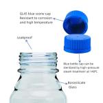 50ml Glass Media Bottle with Blue Screw Cap