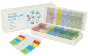 Kids Microscope Slides Set - 60 Prepared Specimens