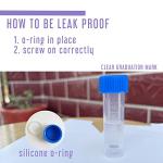 20 Pack 5ml Graduated Cryovials with Caps