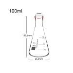 100ml Graduated Glass Erlenmeyer Flask Set