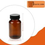 Amber Glass Wide Mouth Packer Bottles, 120 ML Pack of 24