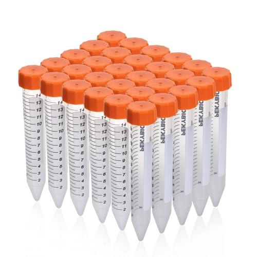 15ml Centrifuge Tubes with Leak-Proof Caps, 50 Pack