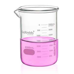 Heavy Duty 4000ml Glass Beaker with Double Scale